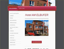 Tablet Screenshot of hotel-am-elbufer.de